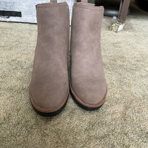 Tan and black booties. Worn once